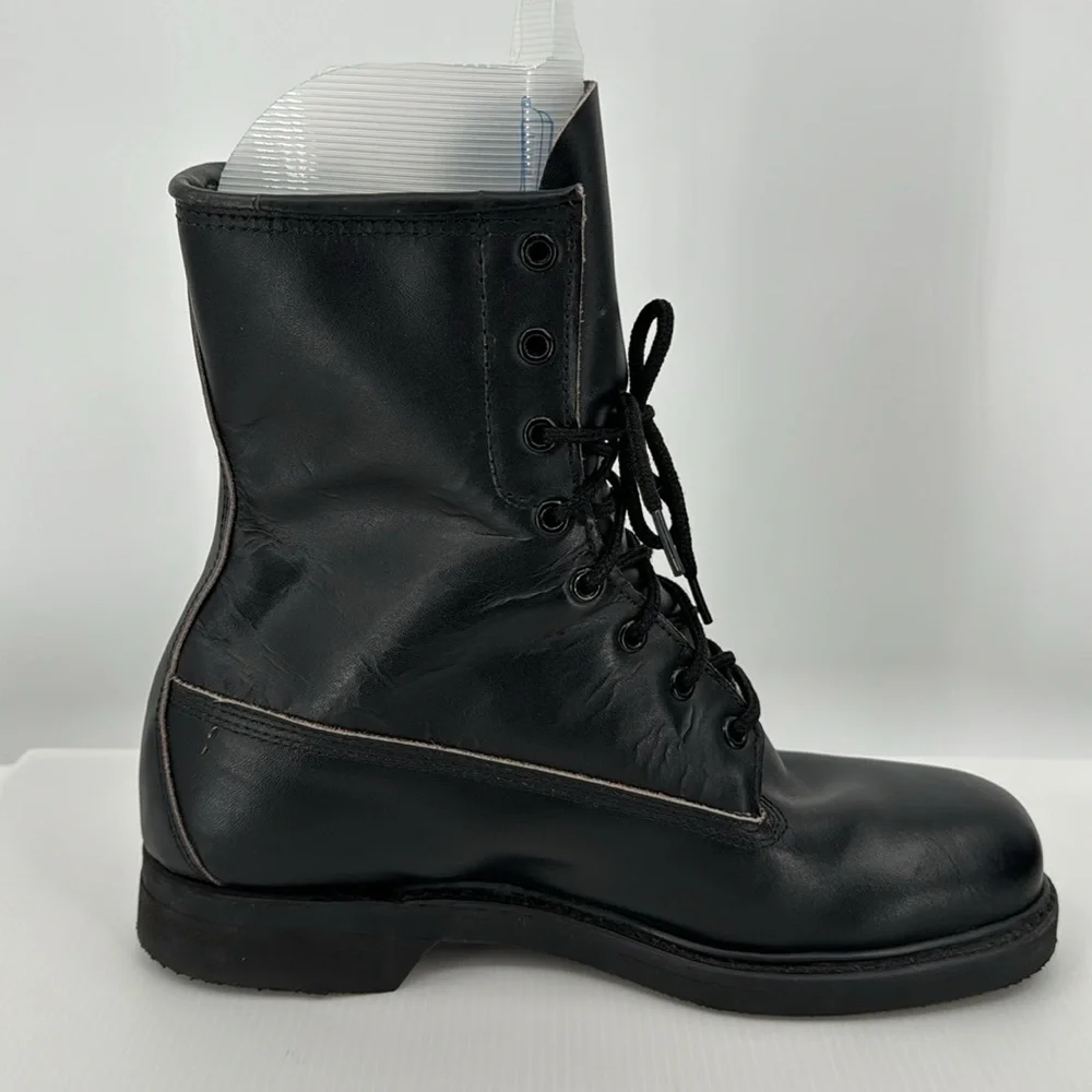 NWOB Vtg Biltrite ANSI Z41 PT83 1990 Boots Black Leather Steel Toe Men's size 8D